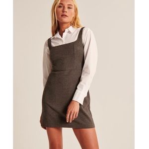 90’s Menswear Pinafore Dress